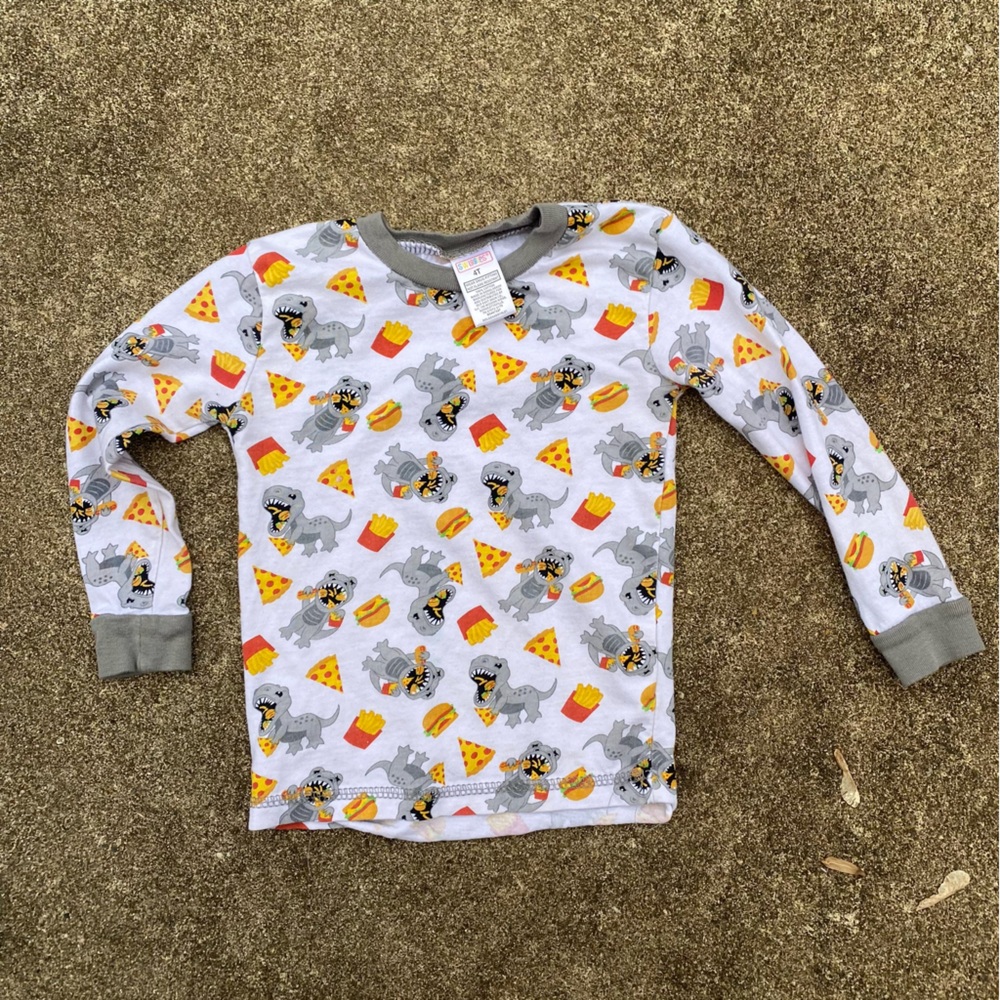 Swiggles Long Sleeve Shirt with Gray‎ and Orange Animal Print